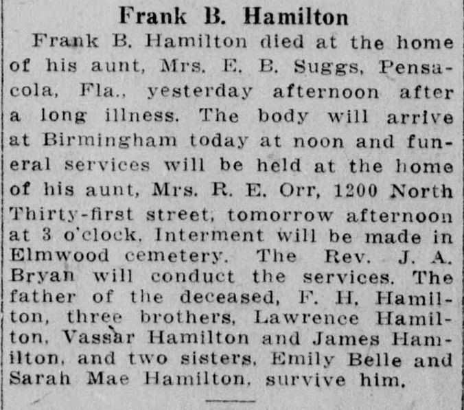 Frank B. Hamilton obituary